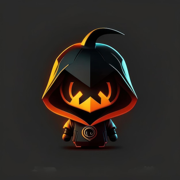 Personnage d'halloween minimaliste IA générative