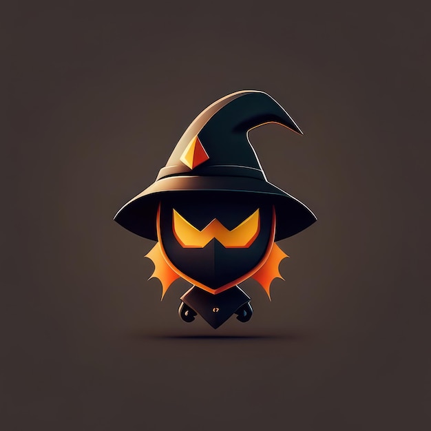 Personnage d'halloween minimaliste IA générative