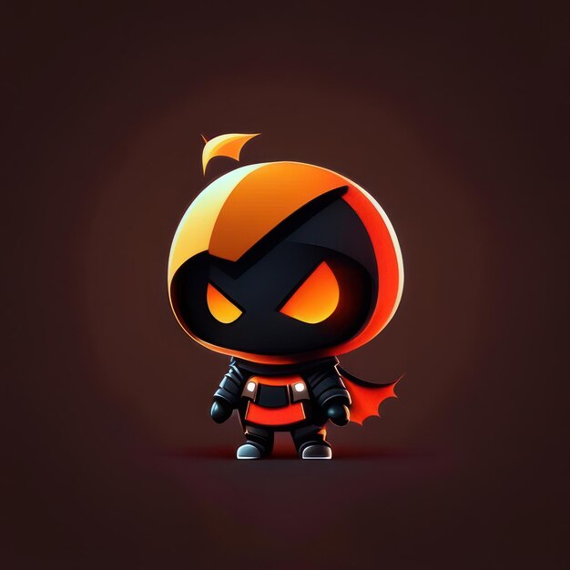 Personnage d'halloween minimaliste IA générative