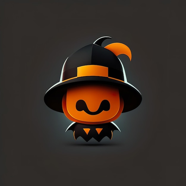 Personnage d'halloween minimaliste IA générative