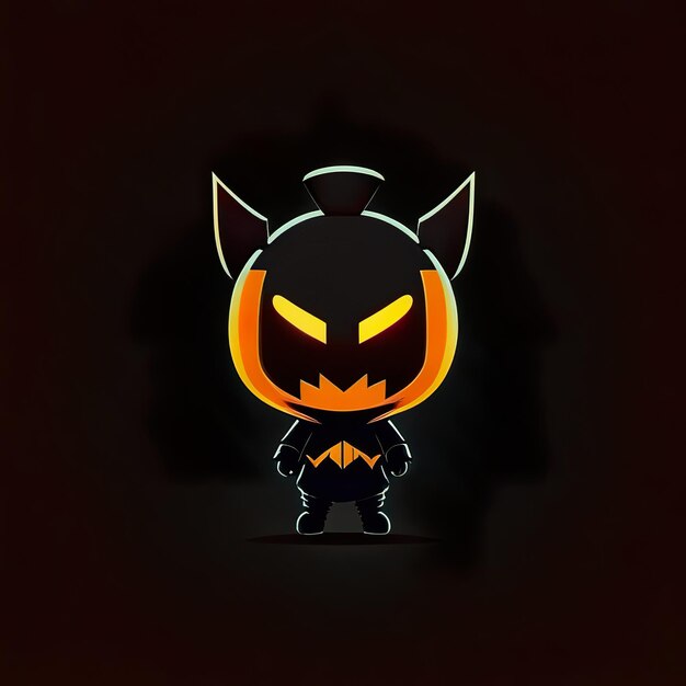 Personnage d'halloween minimaliste IA générative