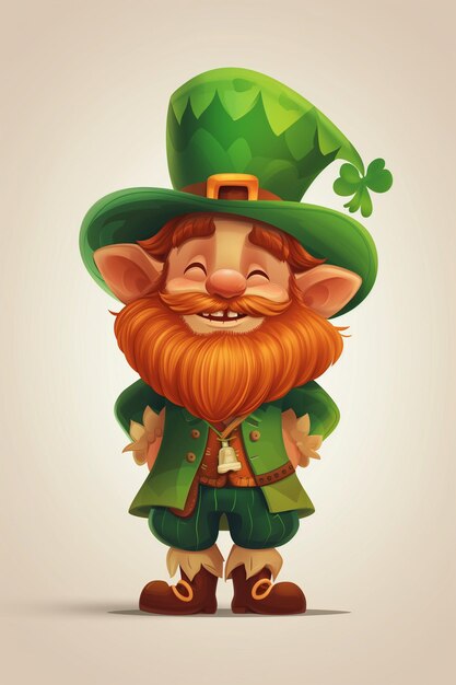 Personnage d'illustration mignon Leprechaun