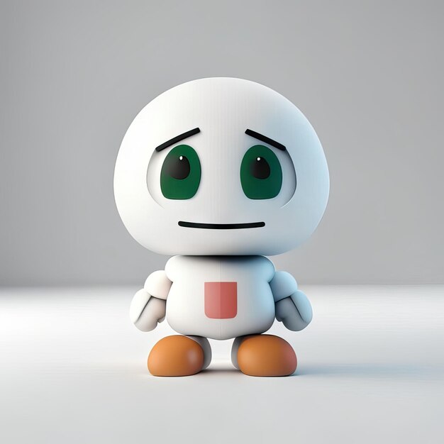 Photo personnage de mascotte dans les couleurs blanc vert et rouge ia générative