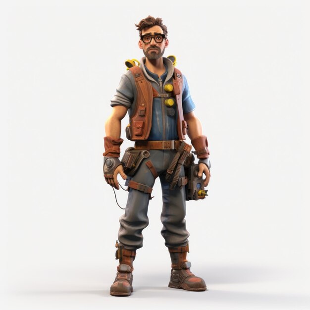 Personnage mécanicien Samuel 3D inspiré du steampunk pour Fortnite PC