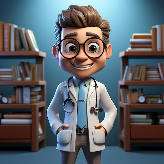 personnage de médecin 3D