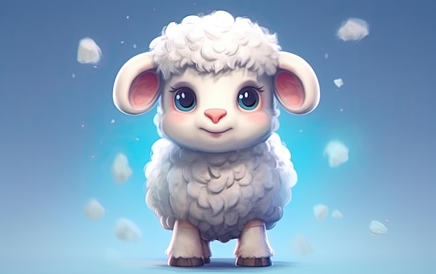 personnage de mouton mignon