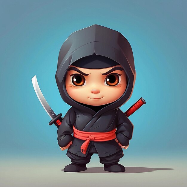 Un personnage de ninja 3D