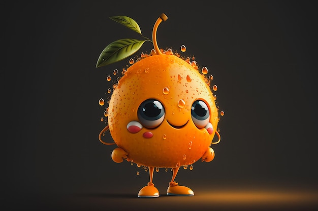 Personnage orange avec une drôle d'expression