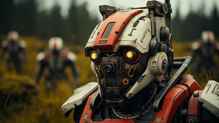 personnage de robot attrayant et engageant fond d'écran HD photo