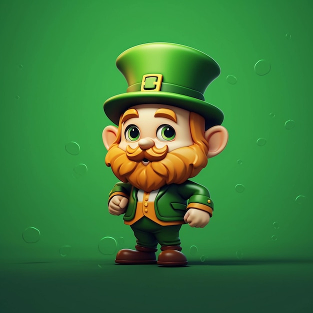 Photo le personnage de la saint-patrick en 3d