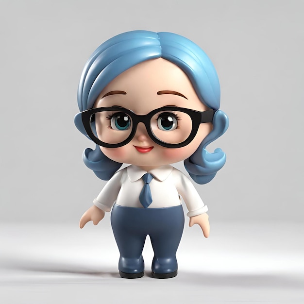 Photo personnage de secrétaire mignon modèle 3d
