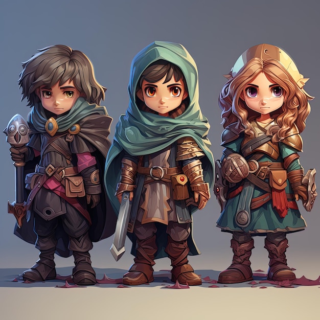 Personnages de RPG Actifs du jeu