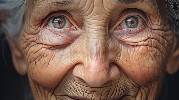 Photo personne âgée de chine sourire visage