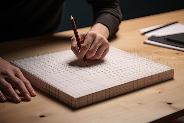 Personne écrivant sur une feuille