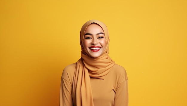 Personne femme beauté sourire arabe islam adulte écharpe fond musulman femme arabe portrait religion isolée jeune dame heureuse hijab