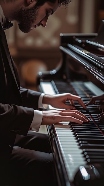 une personne jouant du piano