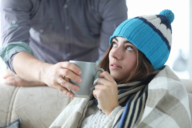 Personne malade à la maison