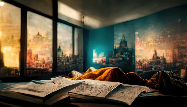 une personne qui étudie la chambre