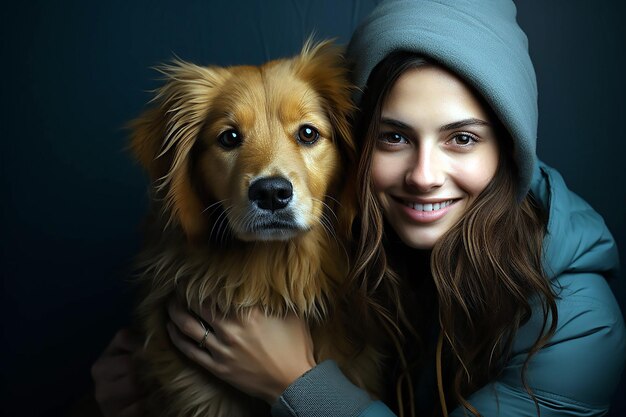 Une personne qui porte un chiot mignon