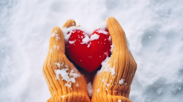 Une personne tenant un coeur dans ses mains