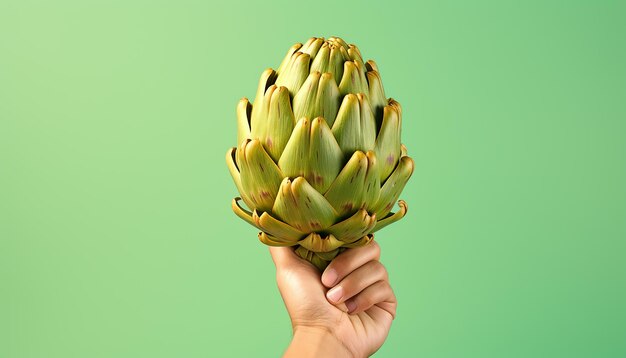 Photo une personne tenant une plante avec le fond vert