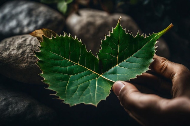 une personne tient une feuille avec le mot im dessus