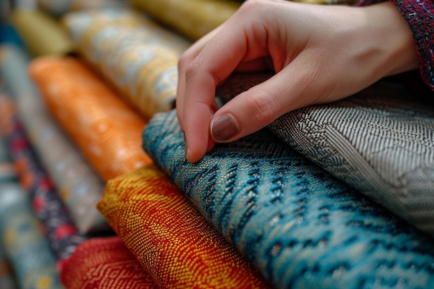 Photo une personne travaillant dans un atelier de broderie