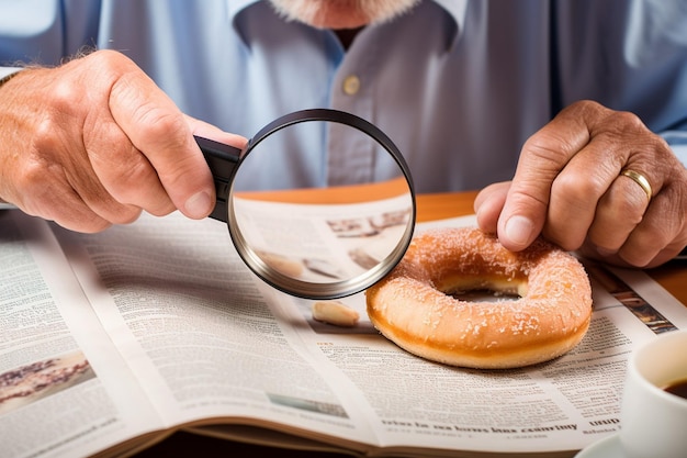 Photo une personne utilisant un donut comme disque dans un jeu de hockey de rue