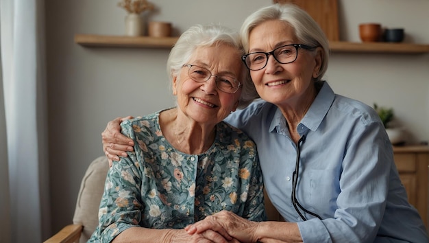 Des personnes âgées heureuses en maison de retraite