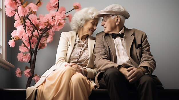 Les personnes âgées qui se reposent confortablement dans un centre de bien-être semblent détendues et heureuses.