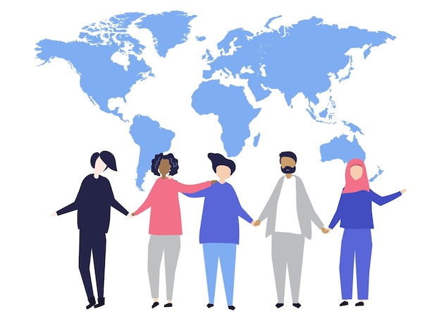 Des personnes diverses illustration png fond transparent