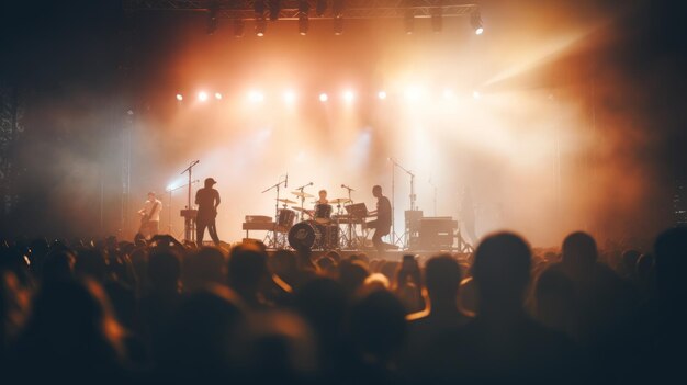 Personnes floues Lors d'un concert Belle image d'illustration AI générative