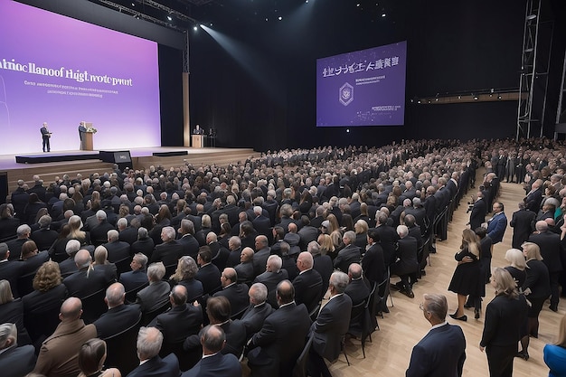 Personnes prenant part à un événement de haut protocole