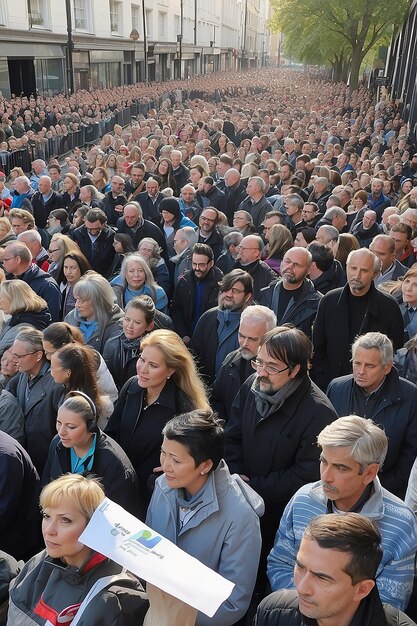 Photo personnes prenant part à un événement de haut protocole