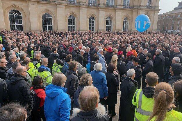 Photo personnes prenant part à un événement de haut protocole