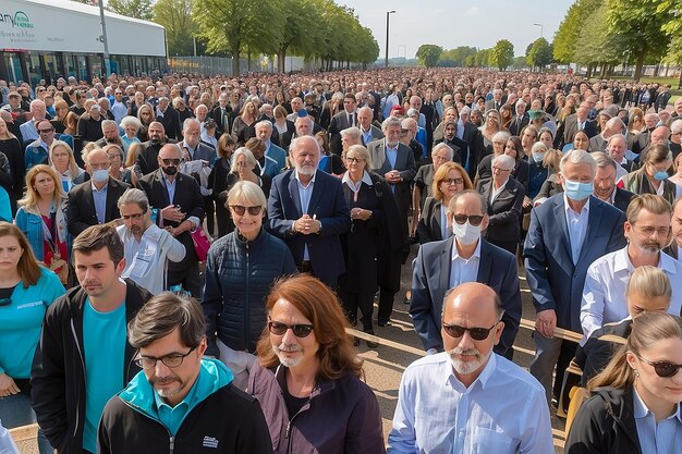 Personnes prenant part à un événement de haut protocole