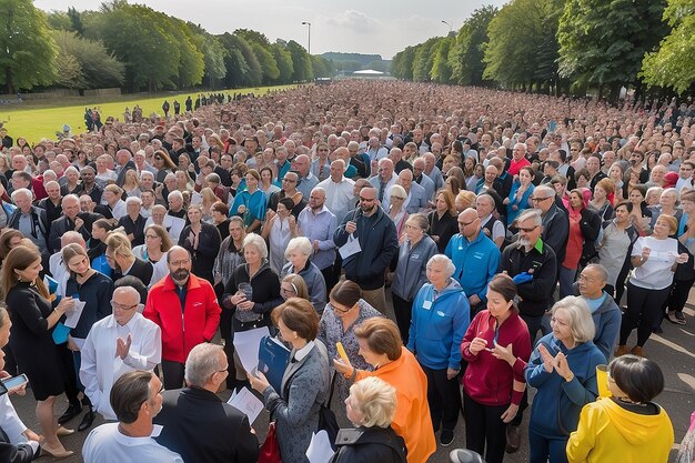 Personnes prenant part à un événement de haut protocole