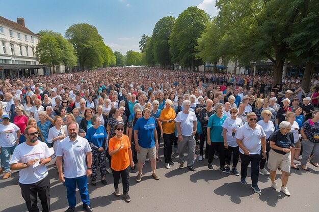 Photo personnes prenant part à un événement de haut protocole