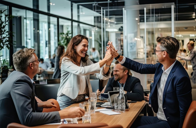 Personnes rassemblées autour d’une table en bois pour une réunion ou une discussion