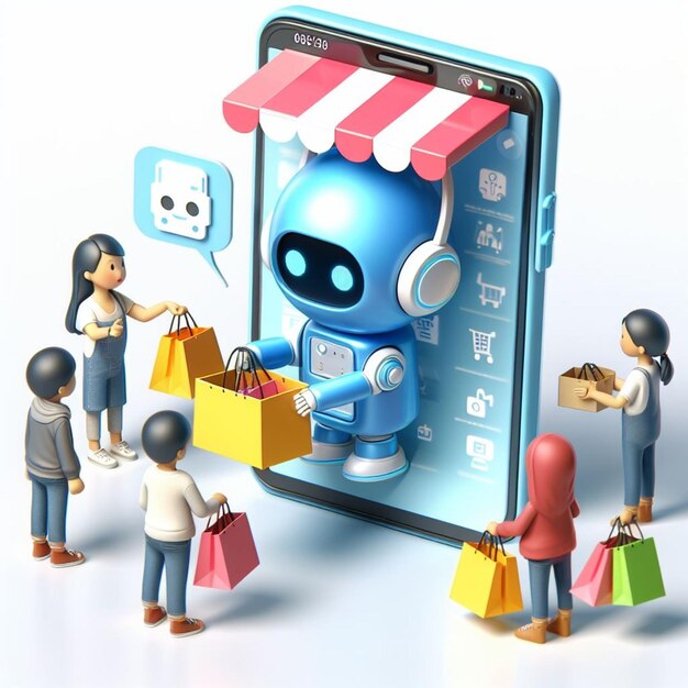 personnes utilisant un chatbot