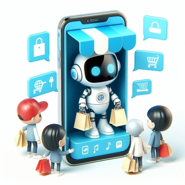 personnes utilisant un chatbot