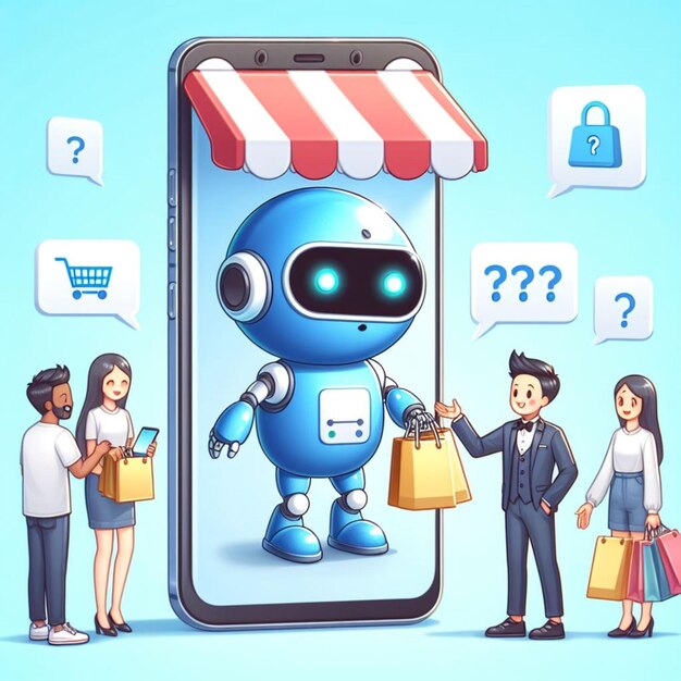 personnes utilisant un chatbot