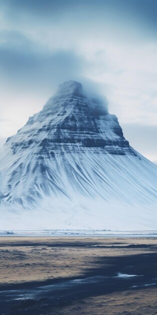 Photo une perspective atmosphérique subtile capture le majestueux paysage islandais