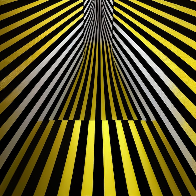 Photo perspective rayée en jaune et noir