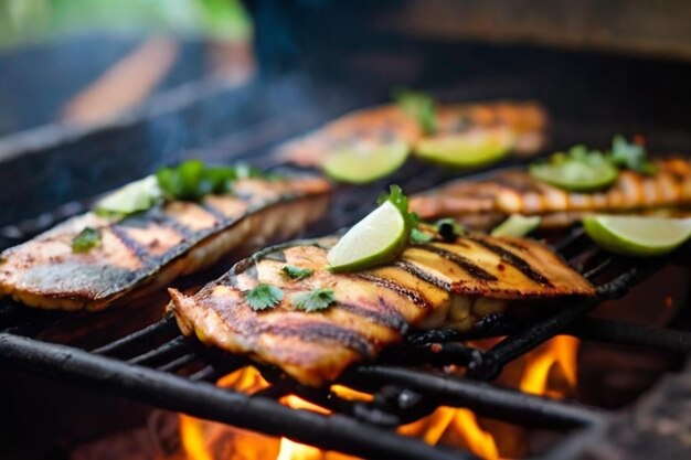 Photo pescado zarandeado authentique sur le gril cuisine traditionnelle mexicaine