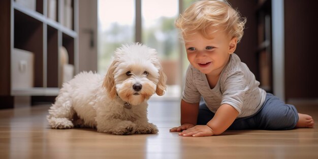 Pet drôle Bébé et chien