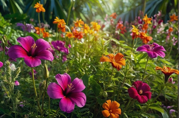 Les pétales d'une fleur sauvage paradisiaque