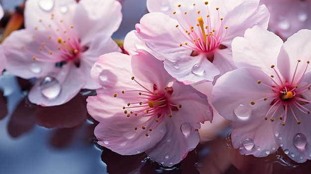 Pétales de fleurs de cerisier délicats