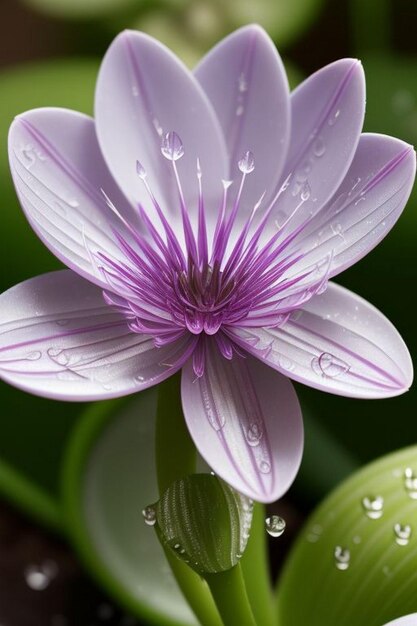 Les pétales de fleurs de dahlia de fantaisie sont verts.