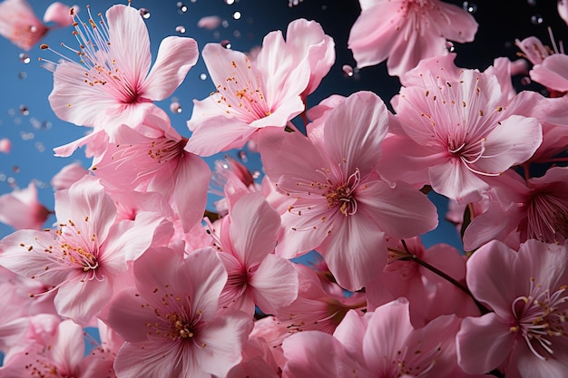 Des pétales gelés capturant une beauté éphémère en photographie de printemps en mouvement